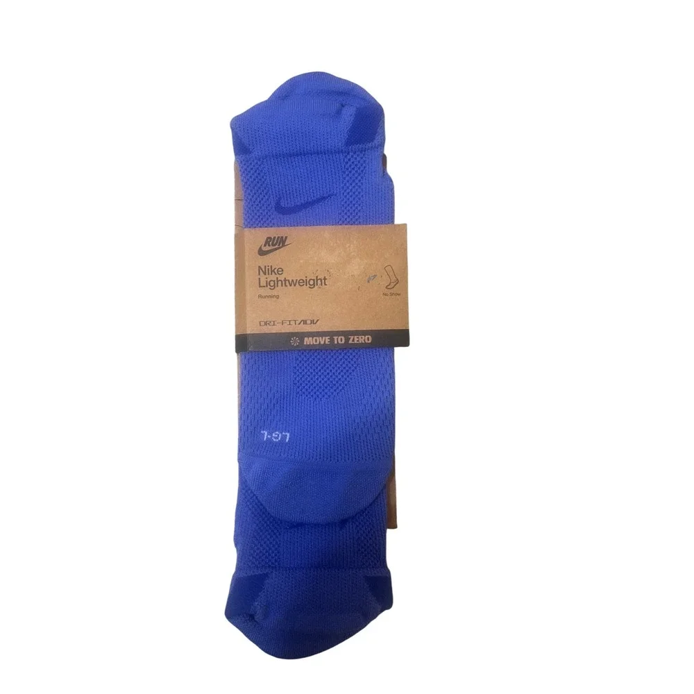 Nike Running Socks Mens Large Blue New Dri-Fit ADV No Show HV6931-570